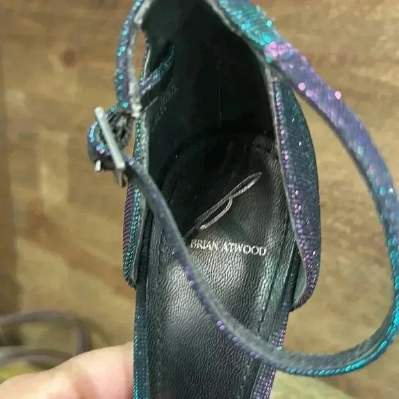 Brian Atwood Iridescent Heels Size 8.5 heel height 4 - Picture 5 of 9